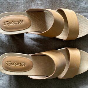 Madewell tan wooden sandals